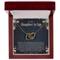 To My Daughter In Law | Thank You - Interlocking Hearts necklace