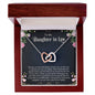 To My Daughter In Law | Thank You - Interlocking Hearts necklace